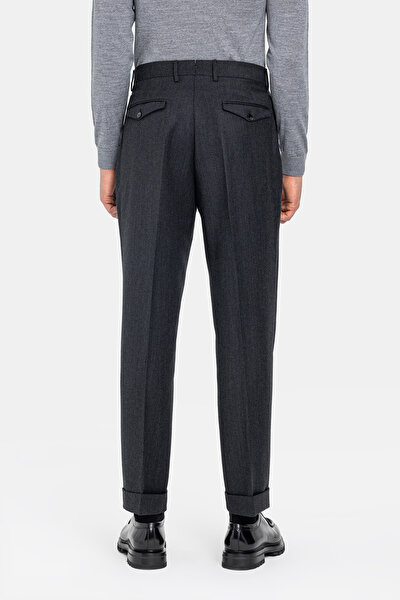SMOKED PLAIN DIAGONAL TROUSERS 3
