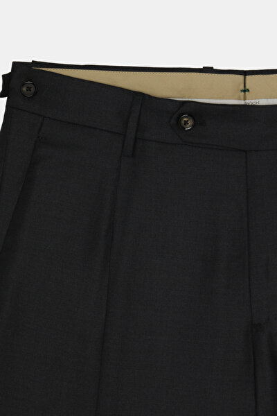 BLACK PLAIN FLANNEL TROUSERS 9