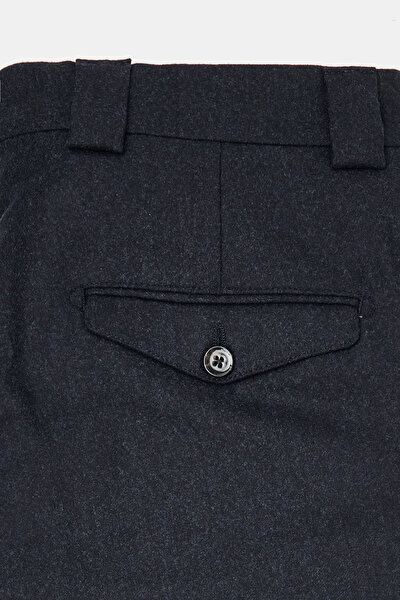 LACİVERT DÜZ FLANEL PANTOLON 8