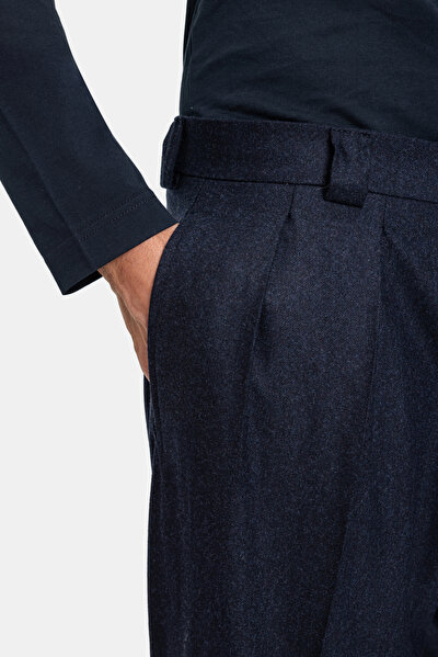 LACİVERT DÜZ FLANEL PANTOLON 4
