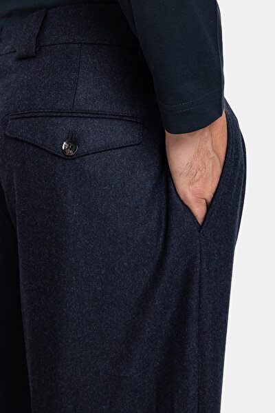 LACİVERT DÜZ FLANEL PANTOLON 5