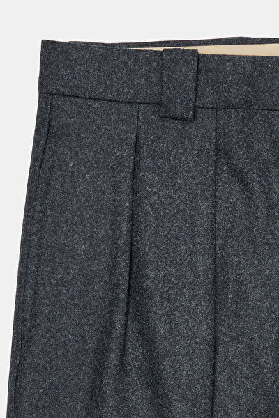 SMOKED PLAIN FLANNEL TROUSERS 9