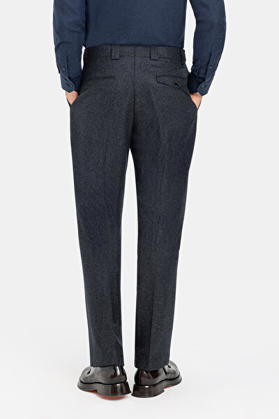SMOKED PLAIN FLANNEL TROUSERS 4