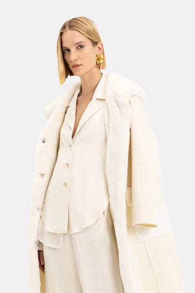 ECRU WOOL OVERCOAT 4