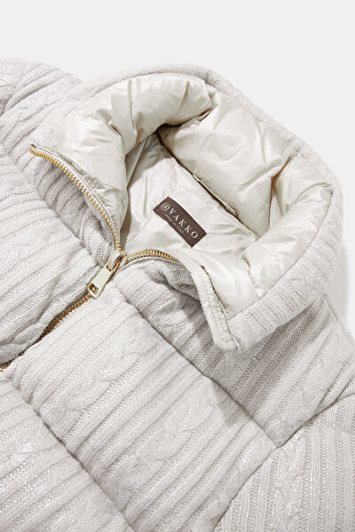 GREY WOOL/POLYAMIDE COAT 3