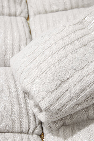GREY WOOL/POLYAMIDE COAT 4