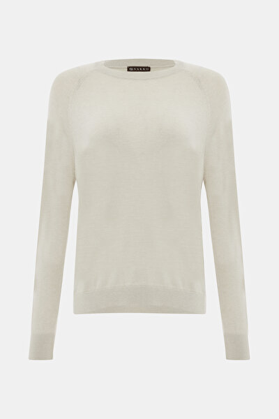 BEIGE BASIC / ROUND NECKLINE TRICOT 4