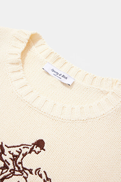 CREAM RELAX FİT SWEATSHIRT 5