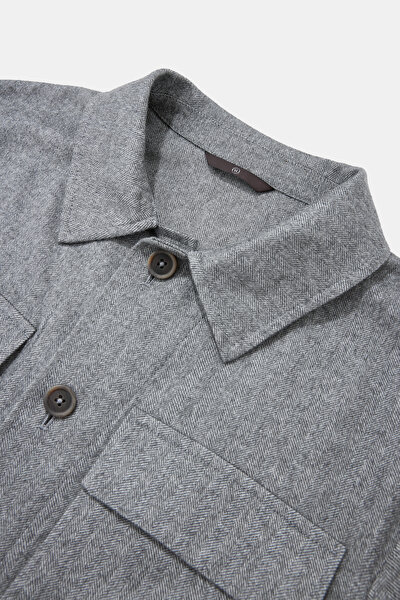GREY CASHMERE/SILK COAT 8