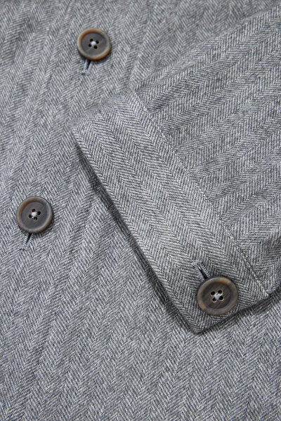 GREY CASHMERE/SILK COAT 9