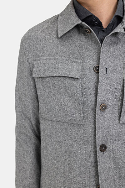 GREY CASHMERE/SILK COAT 3