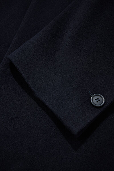 NAVY BLUE WOOL TOPCOAT 9