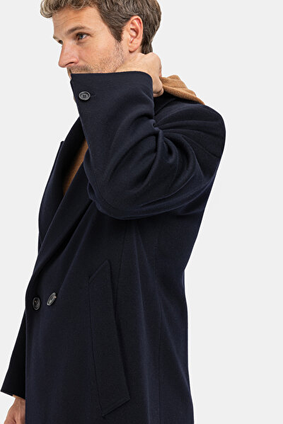 NAVY BLUE WOOL TOPCOAT 5