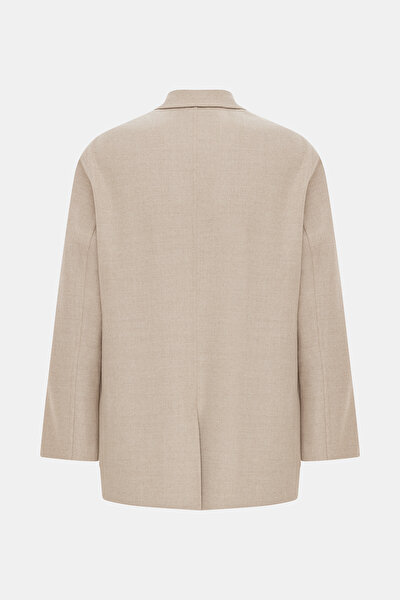 CAMEL WOOL ELASTANE COAT 5