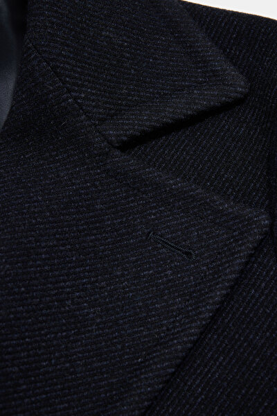 NAVY BLUE WOOL/CASHMERE REEFER JACKET 4