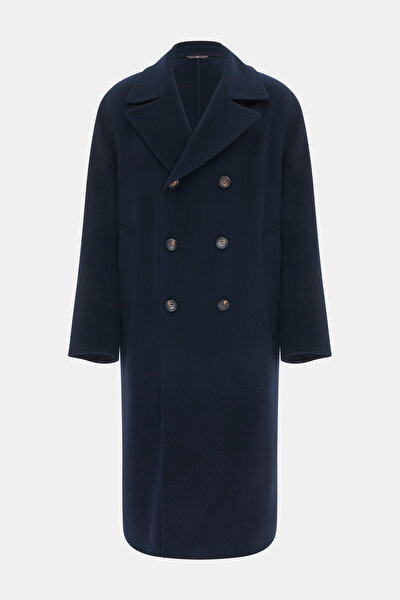 NAVY BLUE WOOL/CASHMERE TOPCOAT 4
