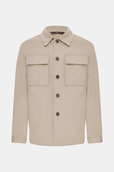 BEIGE CASHMERE/SILK COAT 4