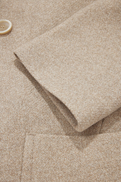 BEIGE WOOL/CASHMERE REEFER JACKET 8