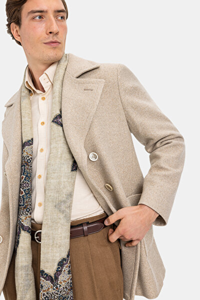 BEIGE WOOL/CASHMERE REEFER JACKET 3
