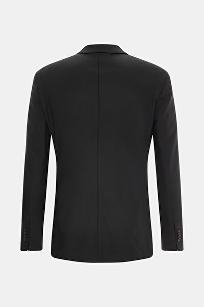 BLACK WOOL ELASTANE SUIT 9