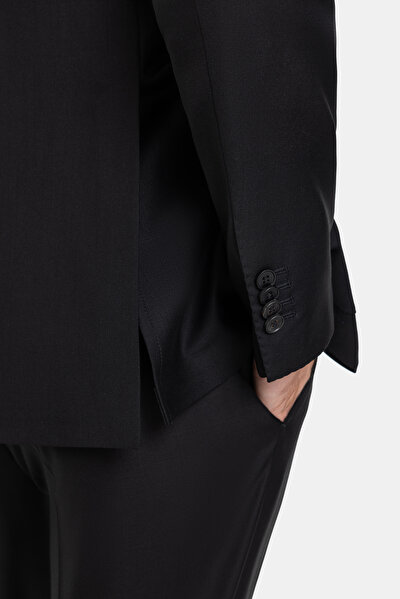 BLACK WOOL ELASTANE SUIT 4