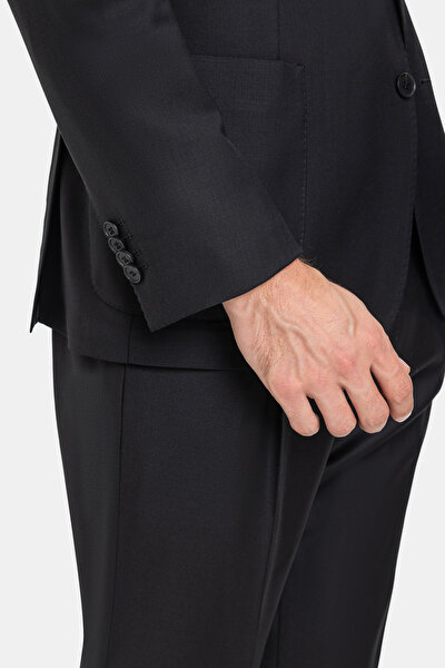BLACK WOOL ELASTANE SUIT 5