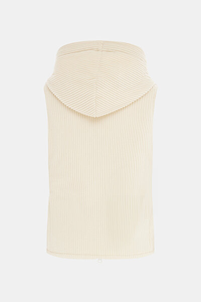 CREAM HOODIE VEST 8