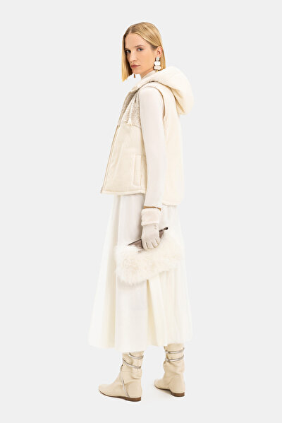 CREAM HOODIE VEST 5
