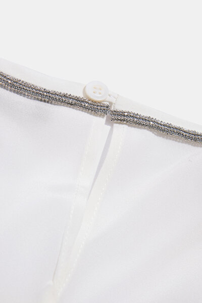 ECRU BASIC / ROUND NECKLINE SLEEVELESS BLOUSE 9