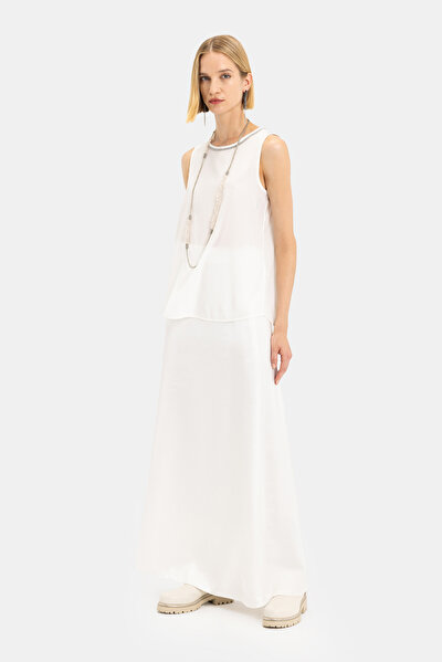 ECRU BASIC / ROUND NECKLINE SLEEVELESS BLOUSE 4