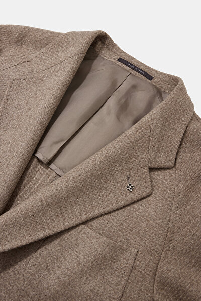 BEIGE SURPLICE NECKLINE (CROSS-OVER NECKLINE) JACKET 3