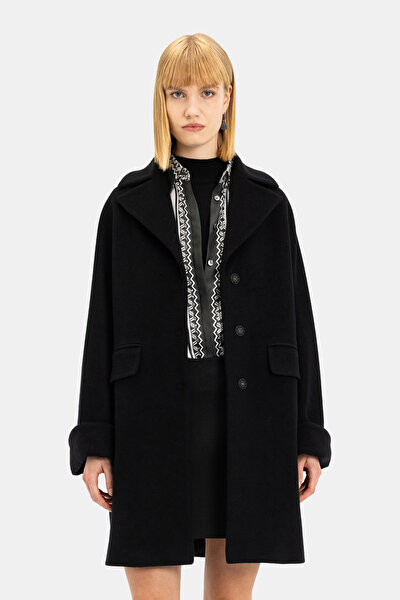 BLACK WOOL OVERCOAT 3