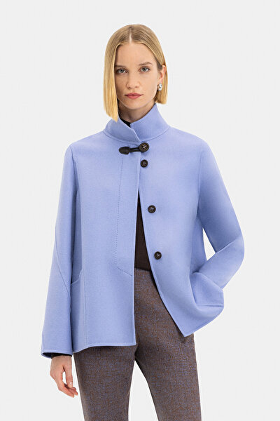 LILAC WOOL/POLYAMIDE REEFER JACKET 3