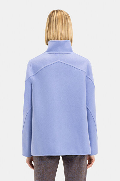 LILAC WOOL/POLYAMIDE REEFER JACKET 4