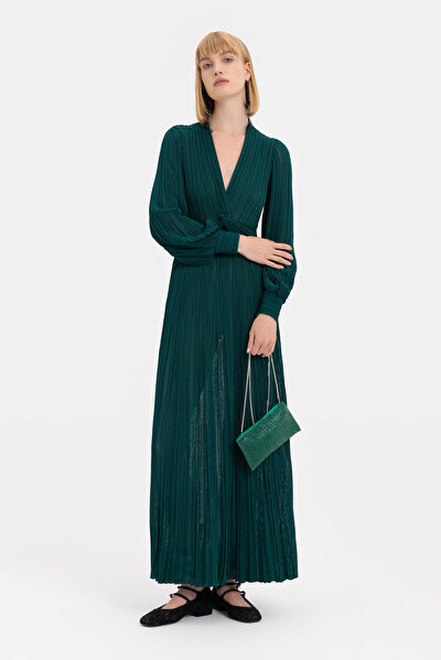 EMERALD GREEN LONG SLEEVE DRESS 4