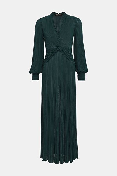 EMERALD GREEN LONG SLEEVE DRESS 5
