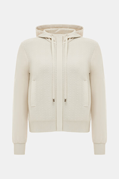 ECRU HOODIE SWEATSHIRT 4