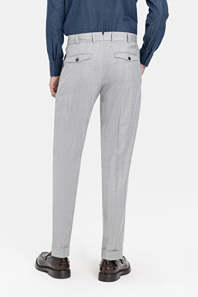 AÇIK GRİ DÜZ FLANEL PANTOLON 3