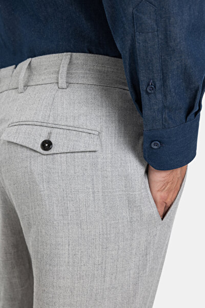 AÇIK GRİ DÜZ FLANEL PANTOLON 4