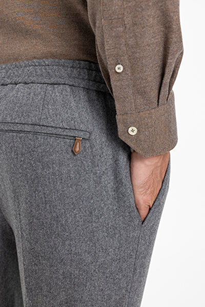 GRİ DÜZ FLANEL PANTOLON 4