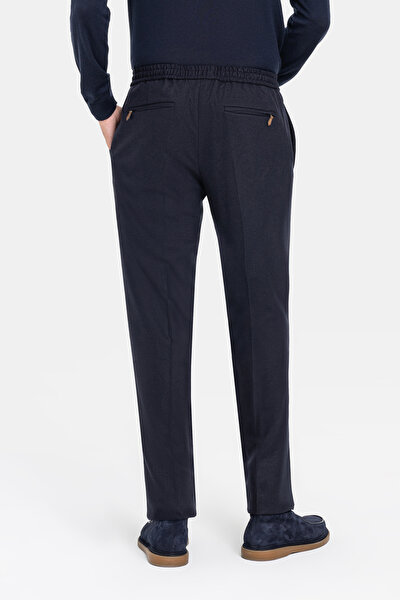 LACİVERT DÜZ FLANEL PANTOLON 3