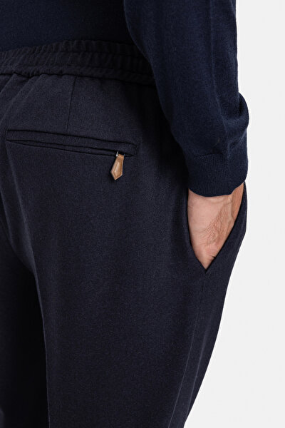 LACİVERT DÜZ FLANEL PANTOLON 4