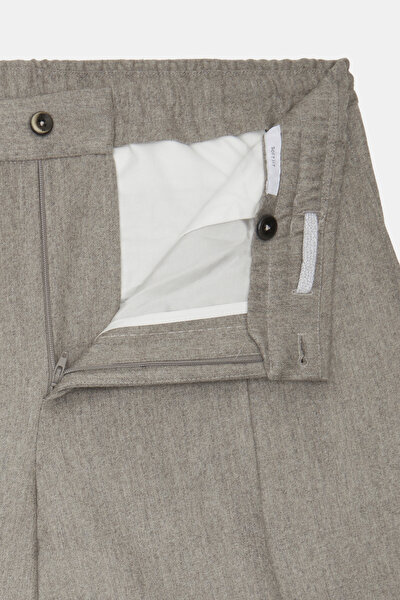 BEJ DÜZ FLANEL PANTOLON 9