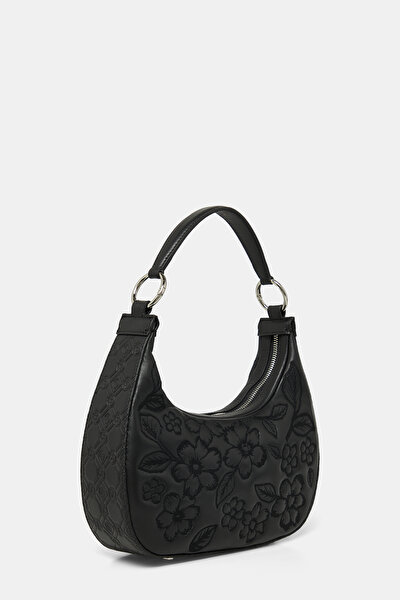 BLACK MONOGRAM LEATHER BAG 3