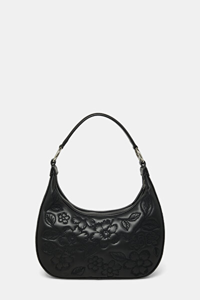 BLACK MONOGRAM LEATHER BAG 4