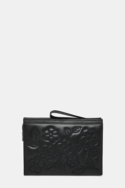 BLACK MONOGRAM LEATHER BAG 3