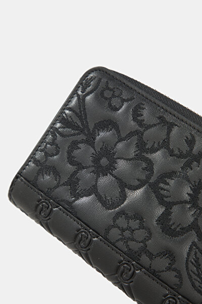 BLACK MONOGRAM LEATHER WALLET 5