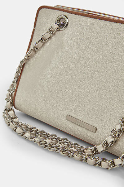 TAN MONOGRAM BAG 5