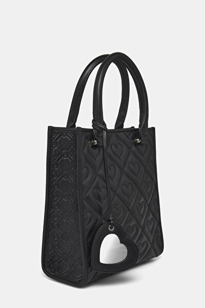 BLACK MONOGRAM LEATHER BAG 3