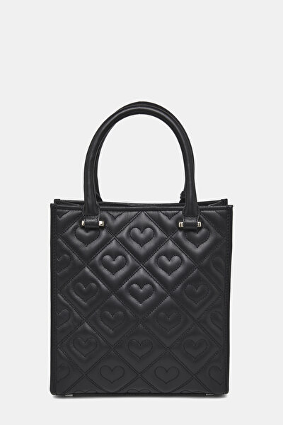 BLACK MONOGRAM LEATHER BAG 4